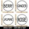 Flavor Scent Labels Berry Ginger Rose Jasmine Rubber Stamp Set for Stamping Crafting Planners